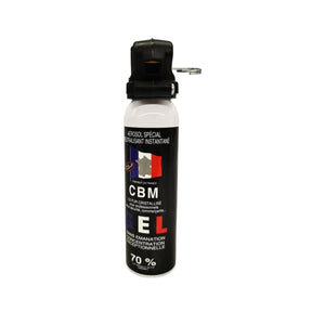 Aérosol de défense CBM gel lacrymogène CS + Poignée Standard 100 ml — fabrication française