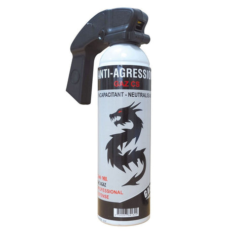 Aérosol de défense Delta Force gaz CS 300 et 500 ml catégorie B8 sur autorisation