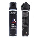 Aérosol de défense Delta Force gel au CS 75 ml à jet directif grande contenance