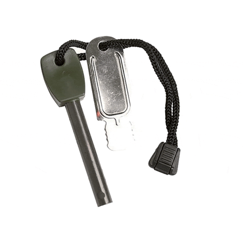Allume-feu Mil-Tec Firesteel Large avec grattoir et cordelette