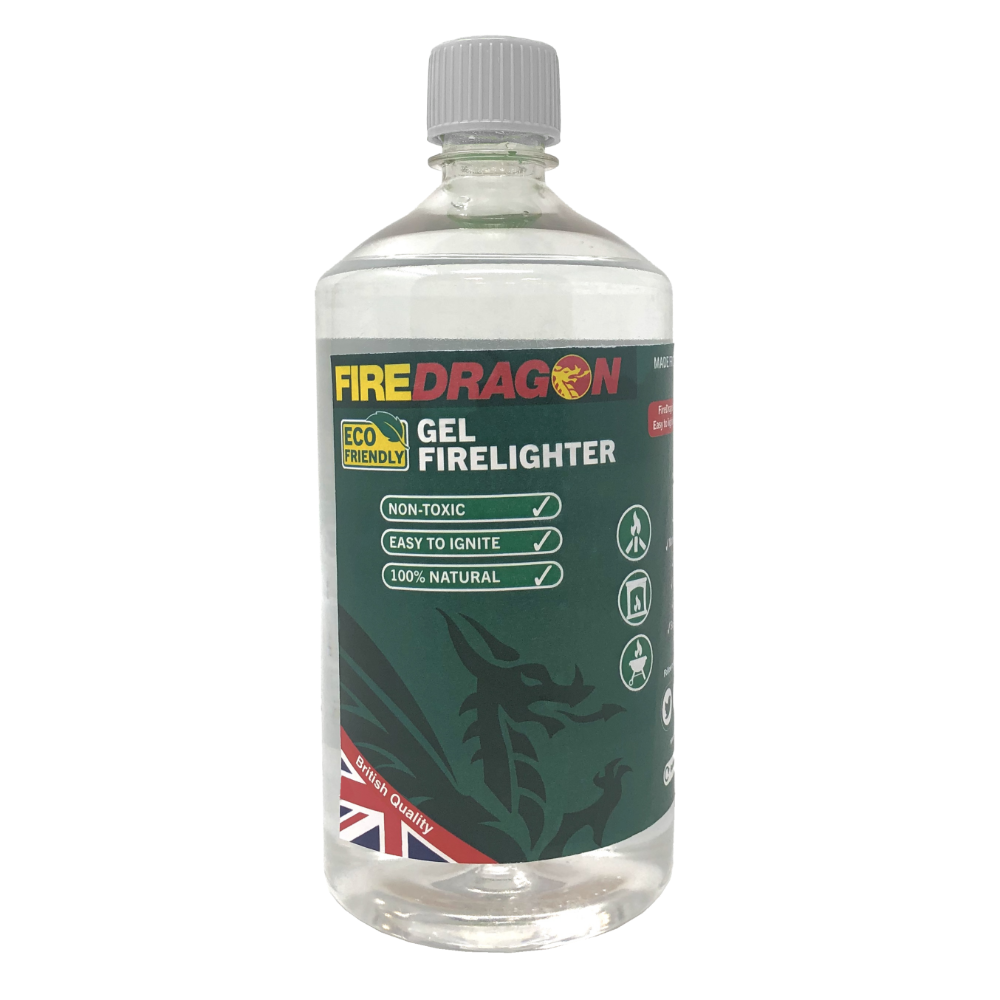 Allume-feu en gel BCB FireDragon à l'éthanol dénaturé flacons de 200 ml et 1 litre
