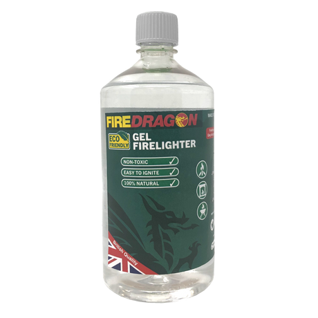 Allume-feu en gel BCB FireDragon à l'éthanol dénaturé flacons de 200 ml et 1 litre
