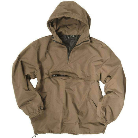 Anorak coupe-vent Mil-Tec Combat Summer en polyester microfibre avec capuche à cordon et grande poche kangourou