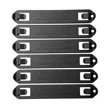 Attache MOLLE Blackhawk Speed Clip 7" (lot de 6)
