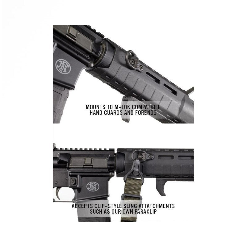 Attache de sangle M-LOK Paraclip Magpul en acier Melonite 45,7 x 12,7 mm