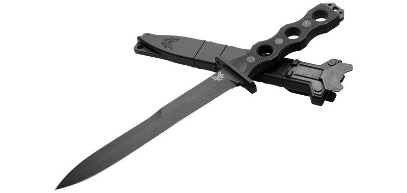 Dague Benchmade SOCP 185BK acier CPM 3V lame 180 mm fil lisse pour la coupe au quotidien