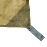 Bâche de bivouac Ares imperméable à coutures thermosoudées 12 sangles et 8 œillets