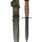 Baïonnette type US M4 Mil-Tec lame acier 420 de 16 cm poignée cuir avec fourreau M8A1