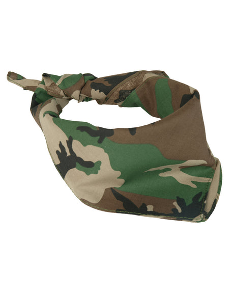 Bandana Mil-Tec en coton 53,5 x 53,5 cm à porter en tour de cou ou en couvre-chef