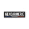 Bande de poitrine Gendarmerie GK Pro en gomme à dos auto-agrippant en deux formats