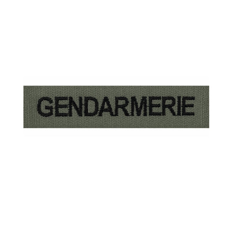 Bande d'identification brodée Patrol Equipement Gendarmerie 12 x 2,5 cm auto-agrippante