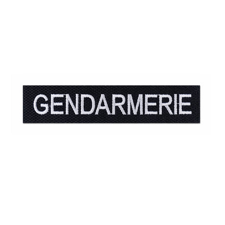 Bande d'identification brodée Patrol Equipement Gendarmerie 12 x 2,5 cm auto-agrippante