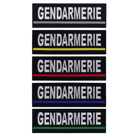 Bandeau d'identification Patrol Equipement Gendarmerie brodé 30 x 10 cm auto-agrippant