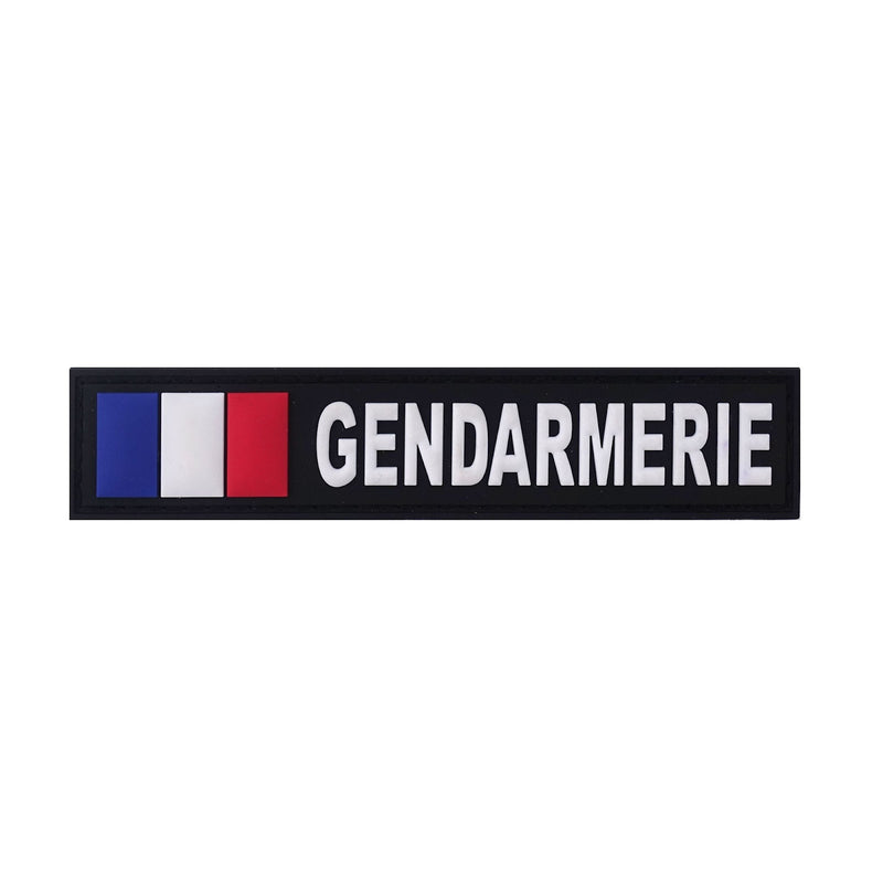 Bandeau d'identification Patrol Equipement Gendarmerie en PVC souple lettres en relief
