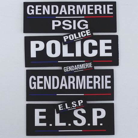 Bandeau d'identification souple Patrol Equipement Rubber haute densité lettres en relief