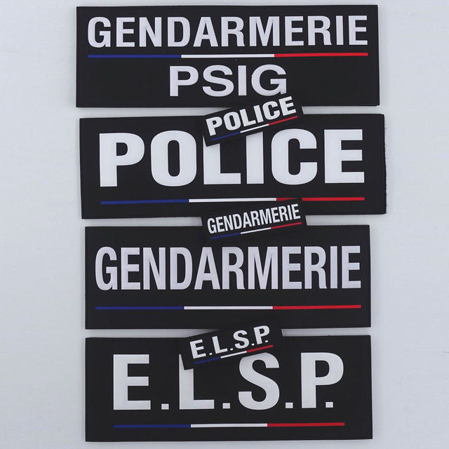 Bandeau d'identification souple Patrol Equipement Rubber haute densité lettres en relief