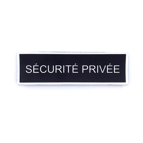 Bandeau dorsal d'identification Sécurité Privée Patrol Equipement rétroréfléchissant 28 x 10 cm
