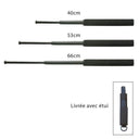 Bâton télescopique Patrol Equipement acier à manche mousse avec étui nylon