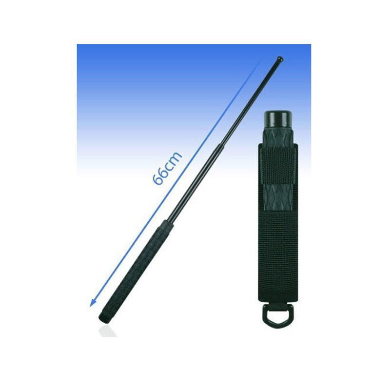 Bâton télescopique Patrol Equipement acier, replié de 17 à 25 cm avec étui