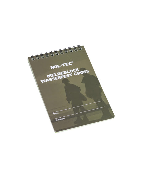 Bloc de messages en papier étanche Mil-Tec 100 x 150 mm 48 feuilles couchées pour croquis
