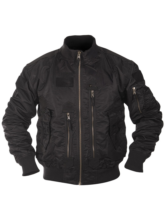 Blouson aviateur US Tactical Mil-Tec en nylon avec surfaces auto-agrippantes