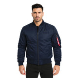 Blouson aviateur en nylon twill doublure matelassée capuche amovible
