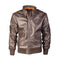 Blouson aviateur type A2 Mil-Tec en cuir nappa de chevre double coton glissiere YKK