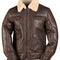 Blouson aviateur type A4 Mil-Tec en peau lainee d'agneau avec quatre poches a rabat