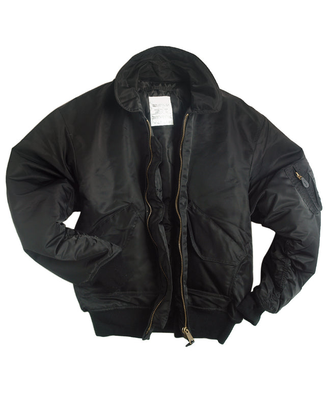 Blouson aviateur type CWU Mil-Tec en nylon matelasse 200 g/m2 poches auto-agrippantes