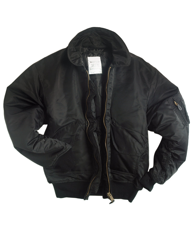 Blouson aviateur type CWU Mil-Tec en nylon matelasse 200 g/m2 poches auto-agrippantes