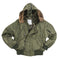 Blouson aviateur type N2B Mil-Tec en nylon ouaté 200 g/m² avec capuche à fourrure