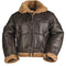 Blouson aviateur type RAF Mil-Tec en peau lainée d'agneau avec demi-ceinture à boucle laiton