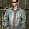Blouson de pilote Mil-Tec type Bundeswehr en cuir nappa de buffle avec col tricot