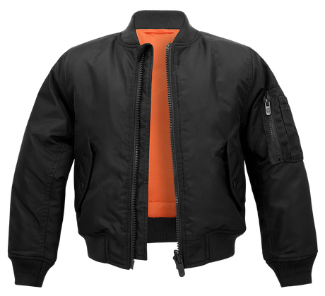 Blouson enfant Brandit MA1 réversible nylon déperlant poche de bras et bords côtes