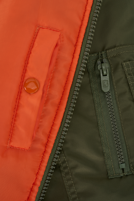 Blouson enfant Brandit MA1 réversible nylon déperlant poche de bras et bords côtes