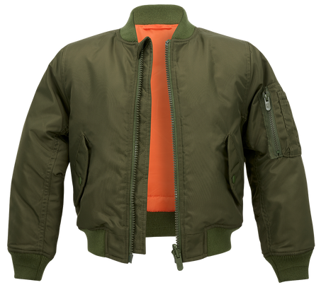Blouson enfant Brandit MA1 réversible nylon déperlant poche de bras et bords côtes