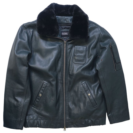 Blouson pilote cuir de vachette pleine fleur doublure et col amovibles