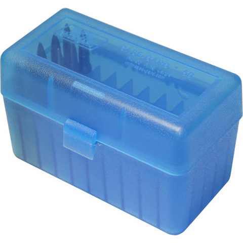 Boîte de rangement MTM compartimentée pour 50 cartouches calibre .243 / .308 / .220