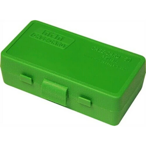 Boîte de rangement MTM compartimentée pour 50 cartouches calibre .25 / .32  6.35 / 7.65 ACP