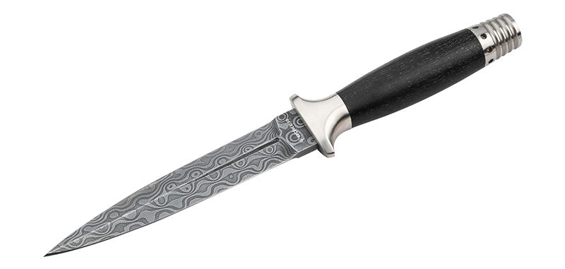 Boker Dague MG-42 acier Damas lame 135 mm lame spear point fil lisse