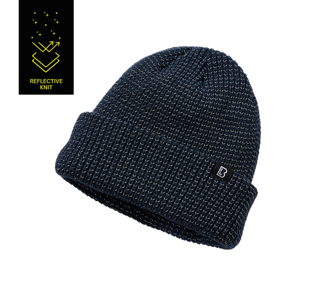Bonnet Brandit Reflection en maille à fil réfléchissant doublure polaire revers repliable