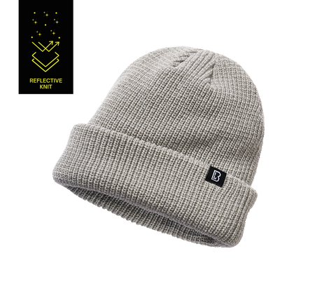 Bonnet Brandit Reflection en maille à fil réfléchissant doublure polaire revers repliable