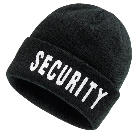 Bonnet Brandit Security maille fine à revers repliable broderie Security sur le bord