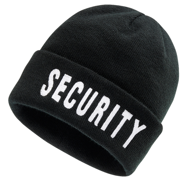 Bonnet Brandit Security maille fine à revers repliable broderie Security sur le bord