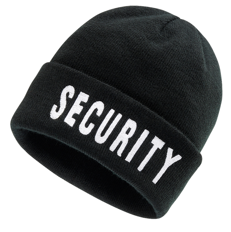 Bonnet Brandit Security maille fine à revers repliable broderie Security sur le bord