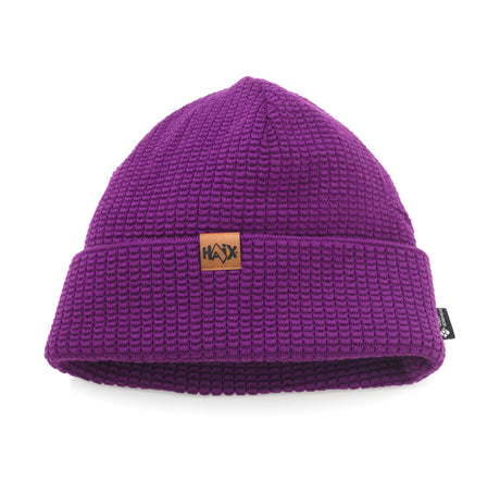 Bonnet Haix BC Beanie laine vierge et polyacrylique écusson cuir bord repliable
