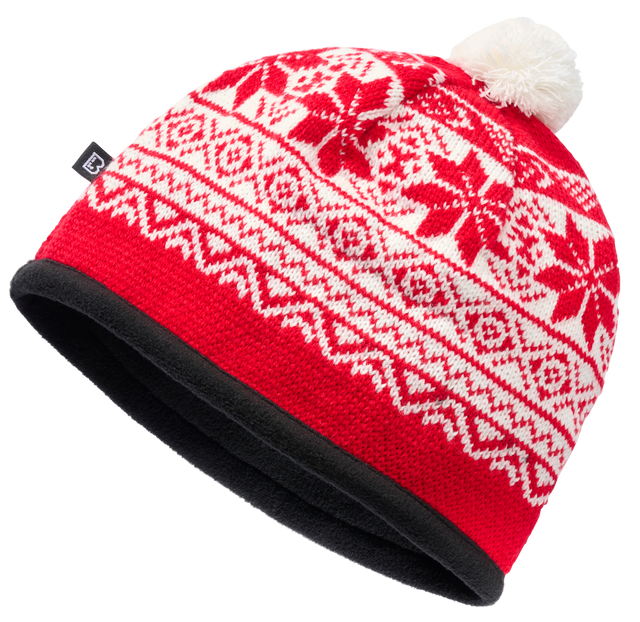 Bonnet à pompon Brandit Snow Cap en maille polyacrylique avec insert polaire doux