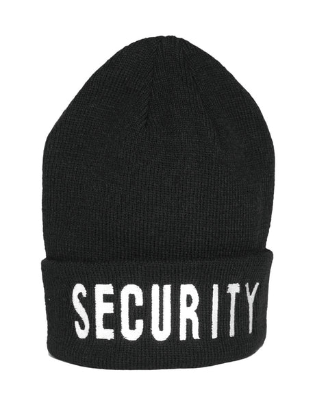 Bonnet à revers Mil-Tec en acrylique avec inscription Security brodée sur le devant