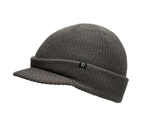 Bonnet à visière Brandit Shield en maille épaisse double épaisseur visière 5,5 cm