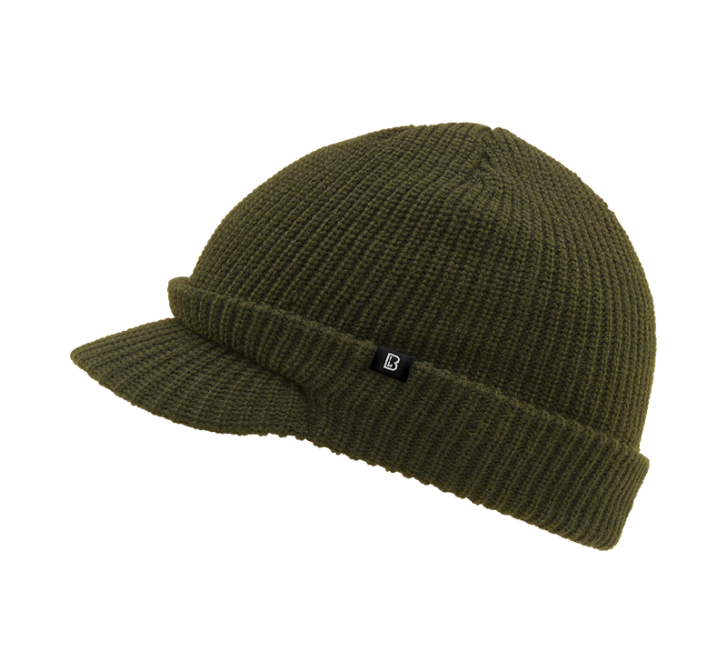 Bonnet à visière Brandit Shield en maille épaisse double épaisseur visière 5,5 cm